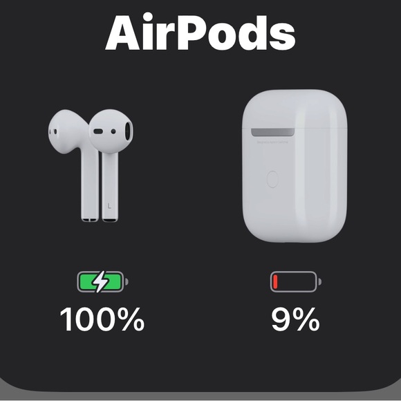 Apple Wireless Earbuds with White Charging Case.